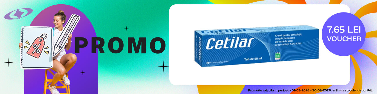 Promotie cu 7.65 lei voucher valoric aplicat in cos la Zentiva