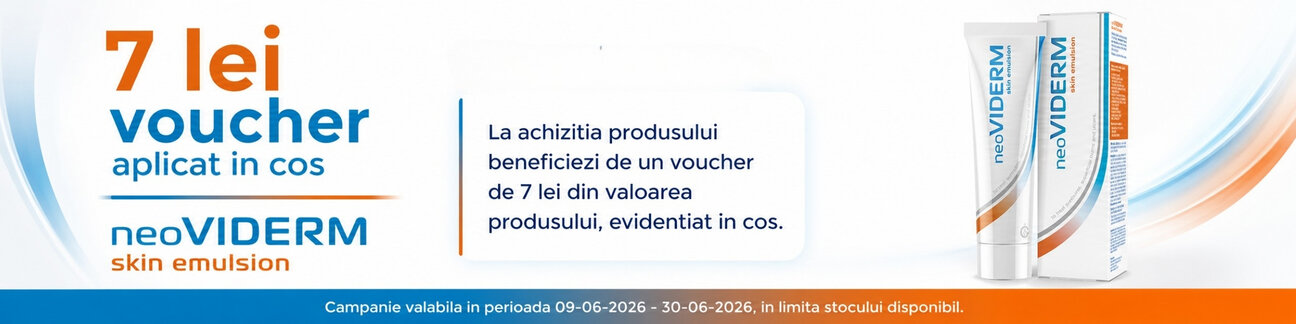 Promotie cu 7 lei voucher aplicat in cos la Neoviderm 