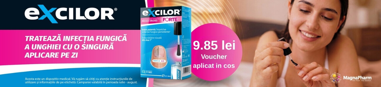 Promotie cu 9.85 lei voucher aplicat in cos la Excilor