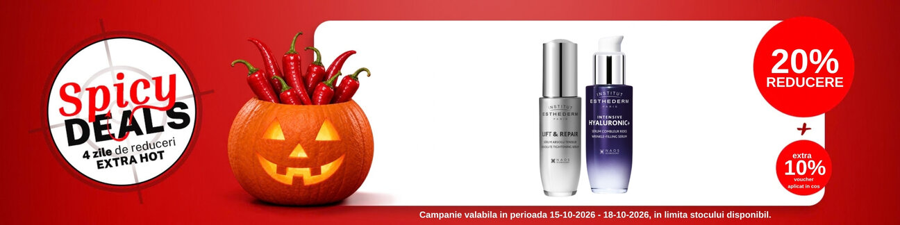 Promotie cu exta 10% voucher aplicat in cos la Institut Esthederm - Spicy Deals