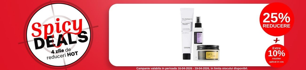 Promotie cu Extra 10% voucher aplicat in cos la Cosrx - Spicy Deals