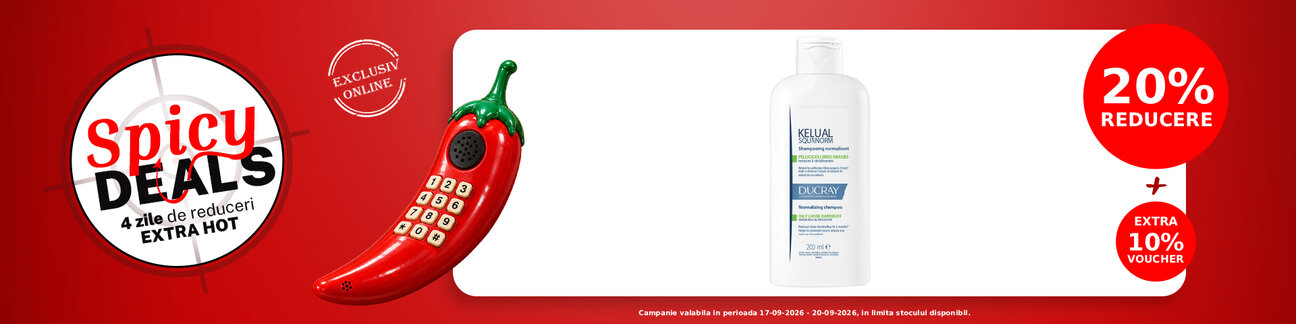 Spicy Deals cu extra voucher aplicat in cos 10% la Ducray