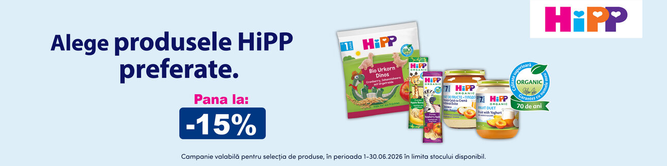 Promotie cu pana la 15% reducere la Hipp