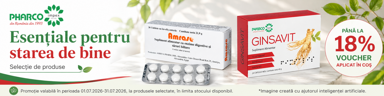 Promotie cu pana la 18% voucher aplicat in cos la Pharco