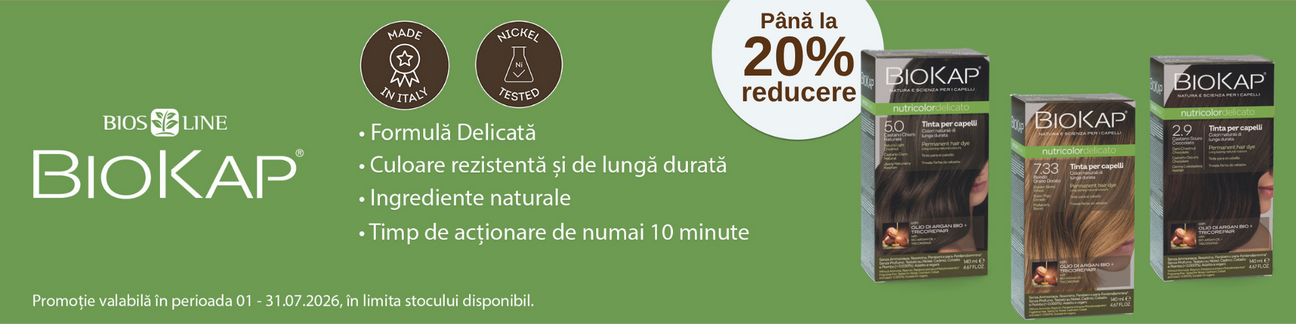 Promotie cu pana la 20% reducere la Biokap