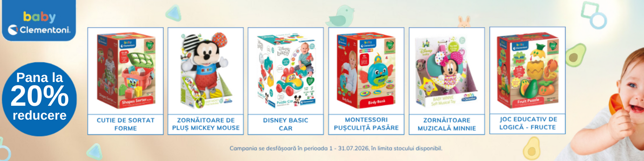 Promotie cu pana la 20% reducere la Clementoni