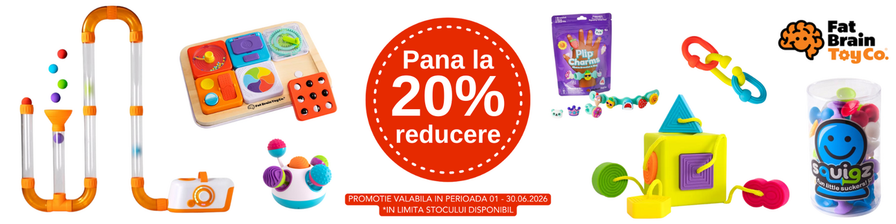 Promotie cu pana la 20% reducere la Fat Brain