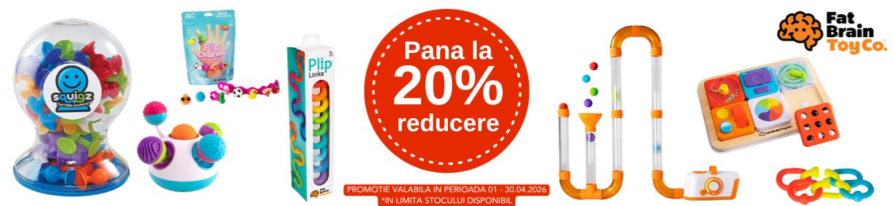 Promotie cu pana la 20% reducere la Fat Brain