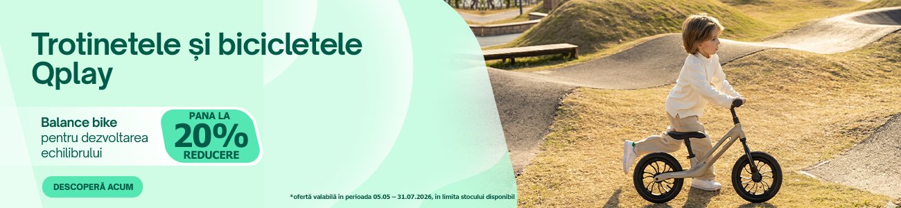 Promotie cu pana la 20% reducere la Qplay Trotinete si Biciclete