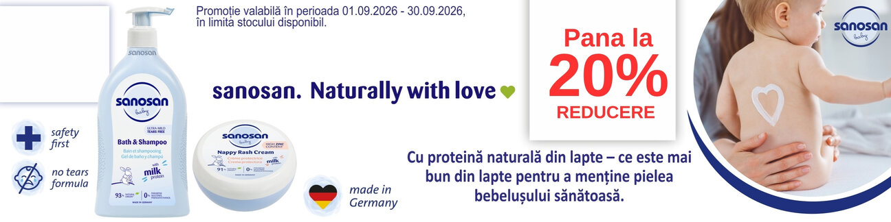 Promotie cu pana la 20% reducere la Sanosan