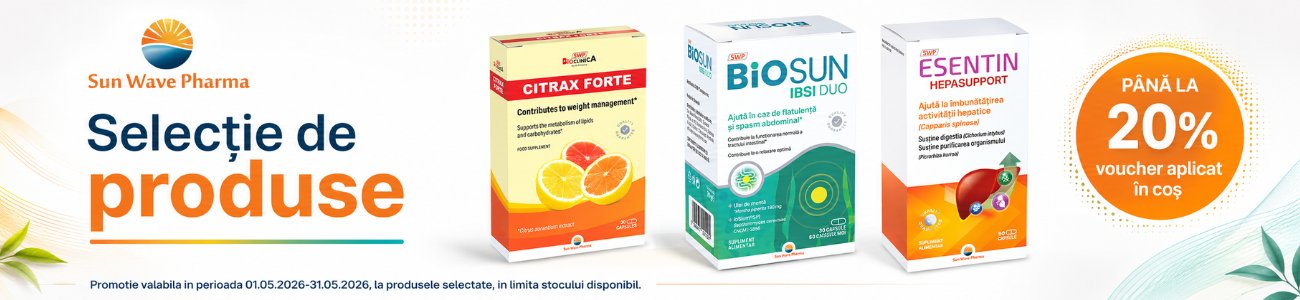 Promotie cu pana la 20% voucher aplicat in cos la Sun Wave Pharma