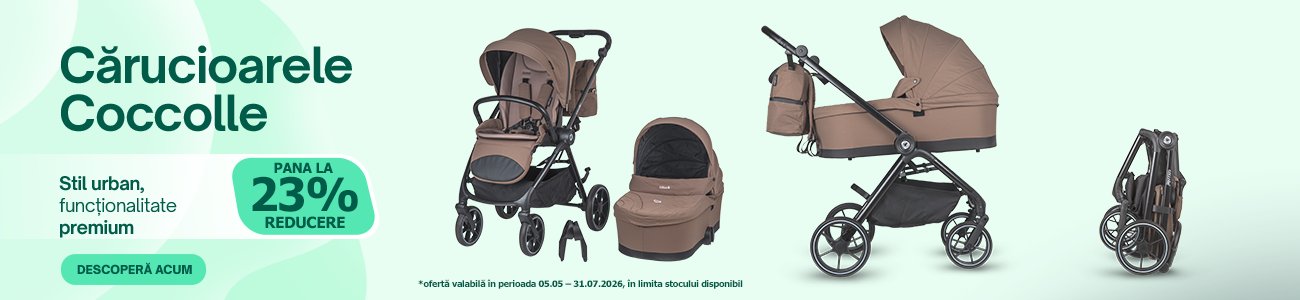 Promotie cu pana la 23% reducere la Coccolle Carucioare