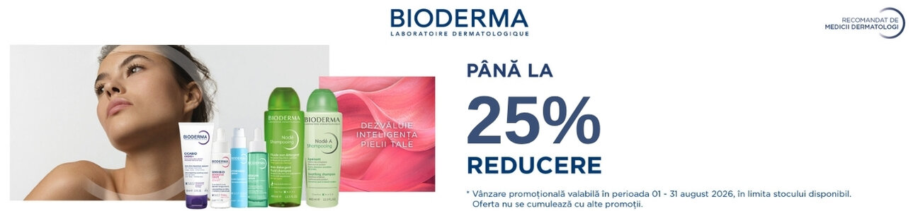Promotie cu pana la 25% reducere la Bioderma
