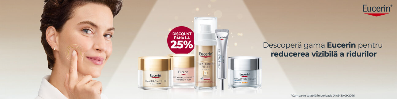 Promotie cu pana la 25% reducere la Eucerin