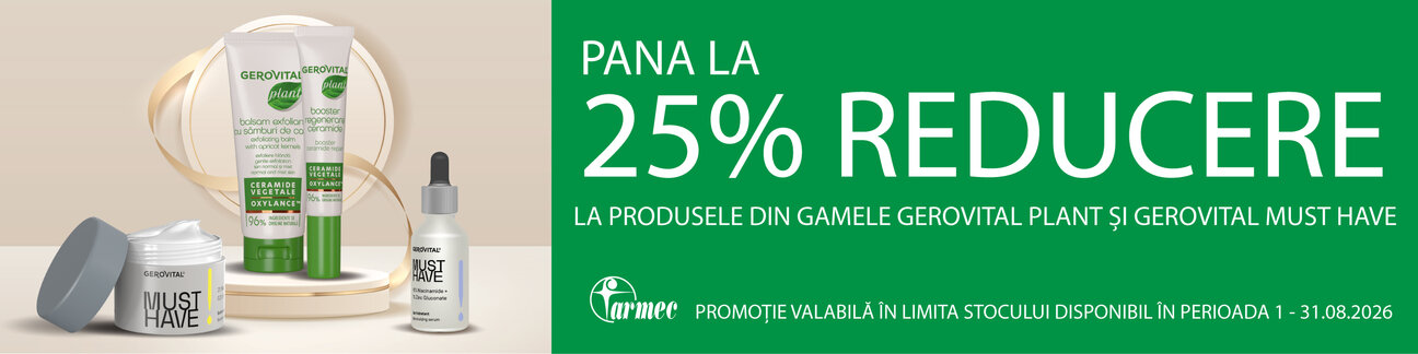 Promotie cu pana la 25% reducere la Gerovital Plant si Must Have