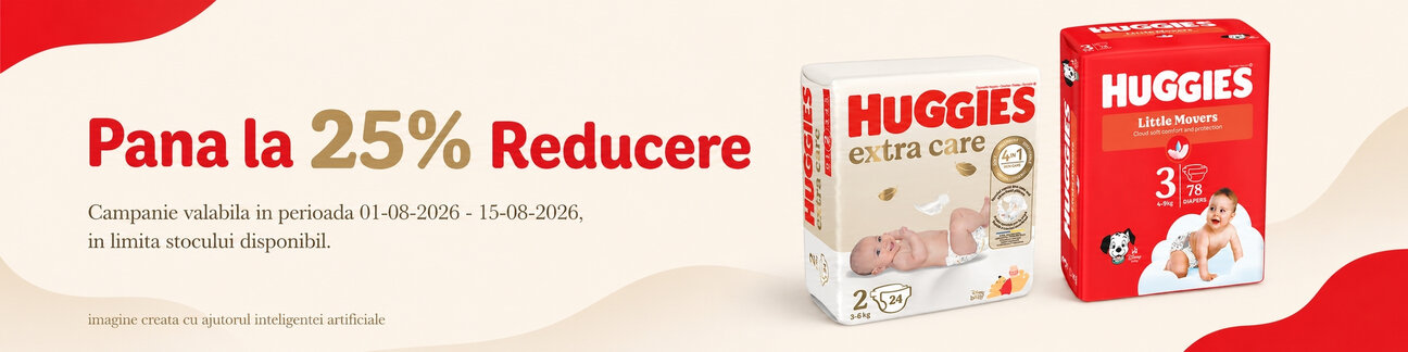Promotie cu pana la 25% reducere la Huggies