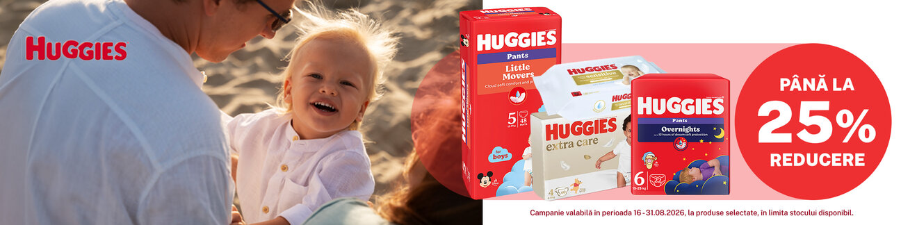 Promotie cu pana la 25% reducere la Huggies