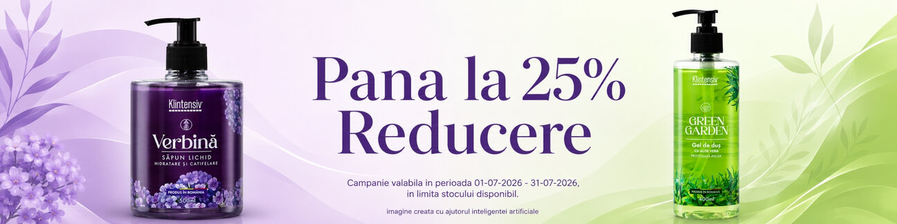 Promotie cu pana la 25% reducere la Klintensiv