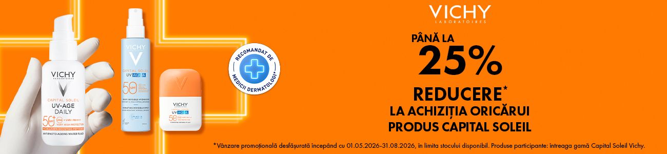 Promotie cu pana la 25% reducere la Vichy Sun