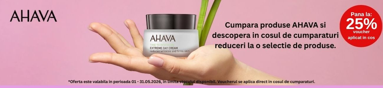Promotie cu pana la 25% voucher aplicat in cos la Ahava