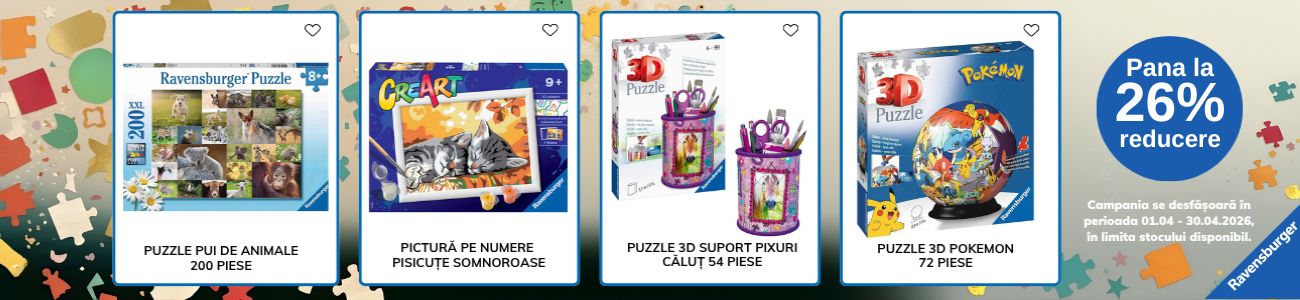 Promotie cu pana la 26% reducere la Ravensburger