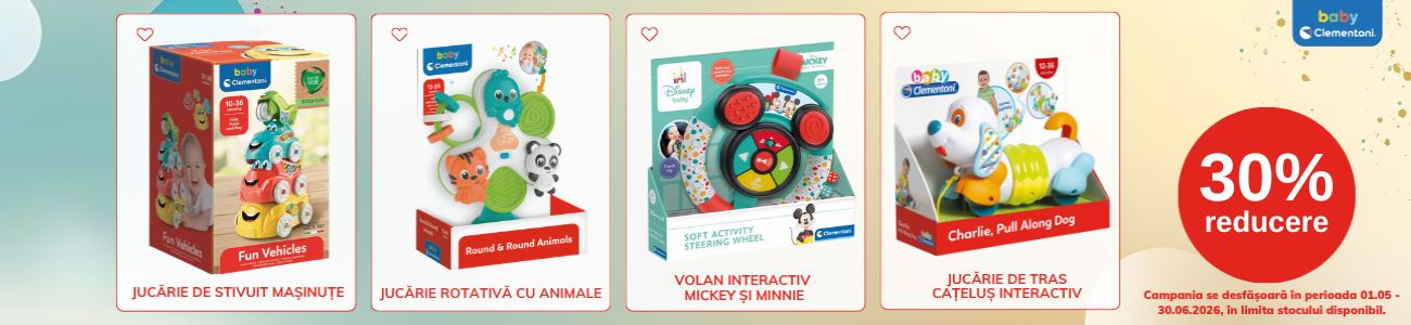 Promotie cu pana la 30% reducere la Clementoni