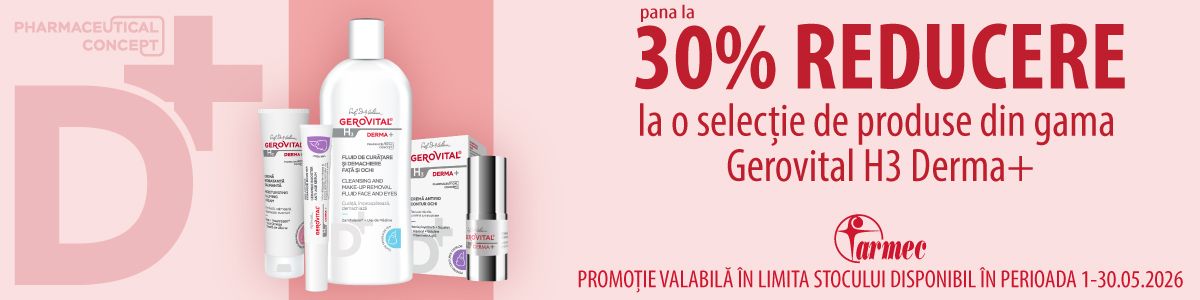 Promotie cu pana la 30% reducere la Gerovital H3 Derma+