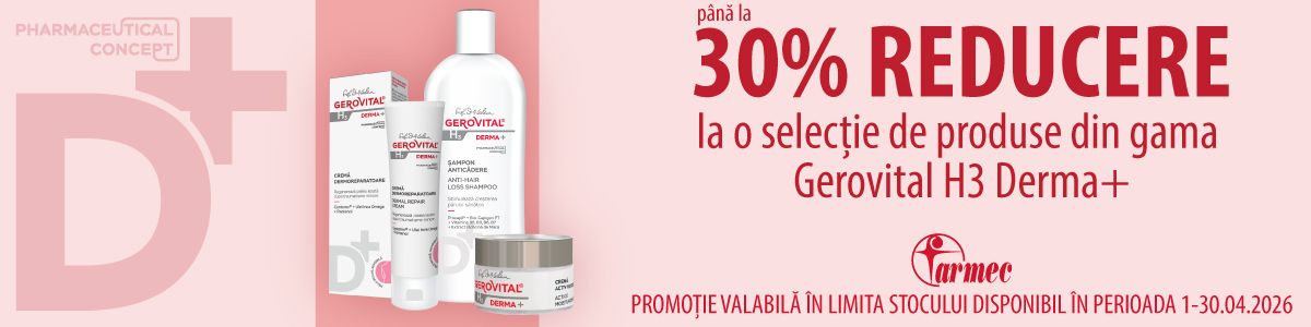 Promotie cu pana la 30% reducere la Gerovital H3 Derma+