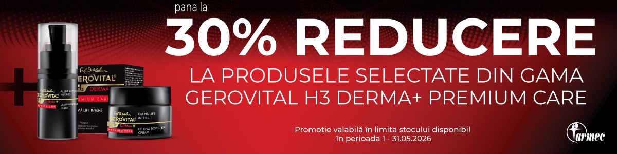 Promotie cu pana la 30% reducere la Gerovital H3 Derma+ Premium Care