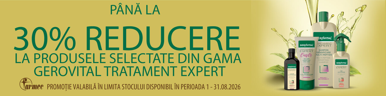Promotie cu pana la 30% reducere la Gerovital Tratament Expert
