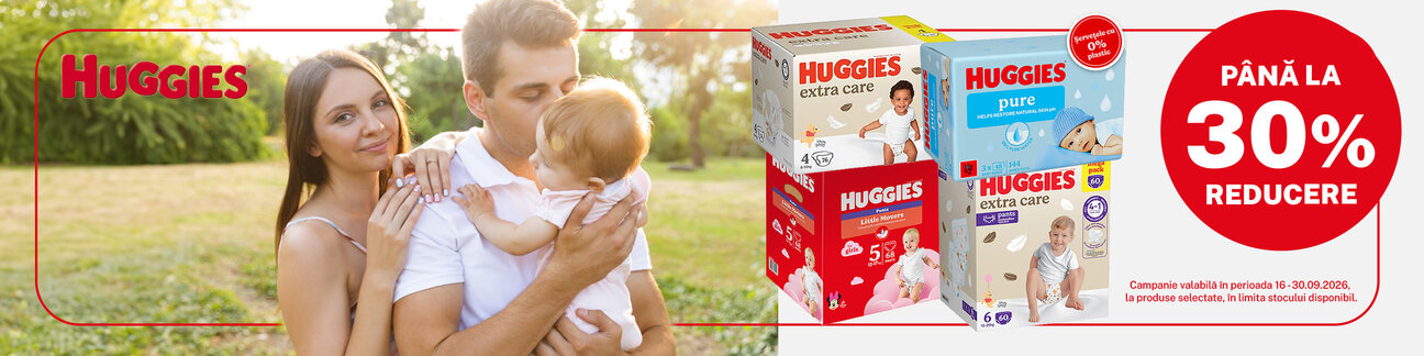 Promotie cu pana la 30% reducere la Huggies
