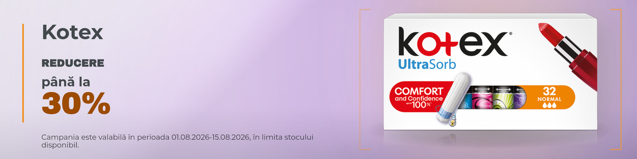 Promotie cu pana la 30% reducere la Kotex