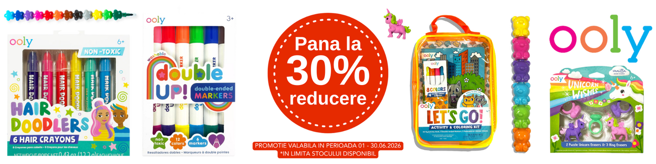 Promotie cu pana la 30% reducere la Ooly