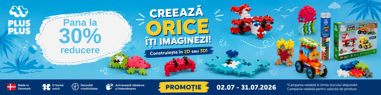 Promotie cu pana la 30% reducere la Plus-Plus