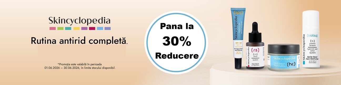 Promotie cu pana la 30% reducere la Skincyclopedia