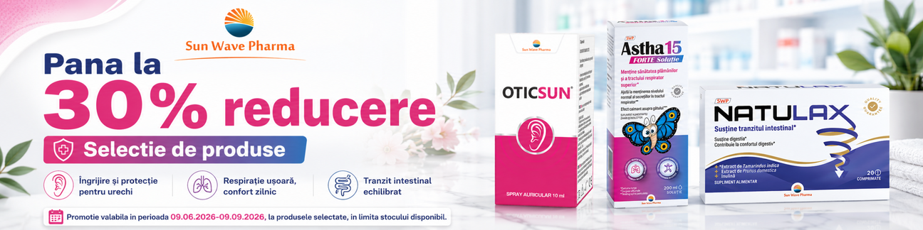 Promotie cu pana la 30% reducere la Sun Wave Pharma