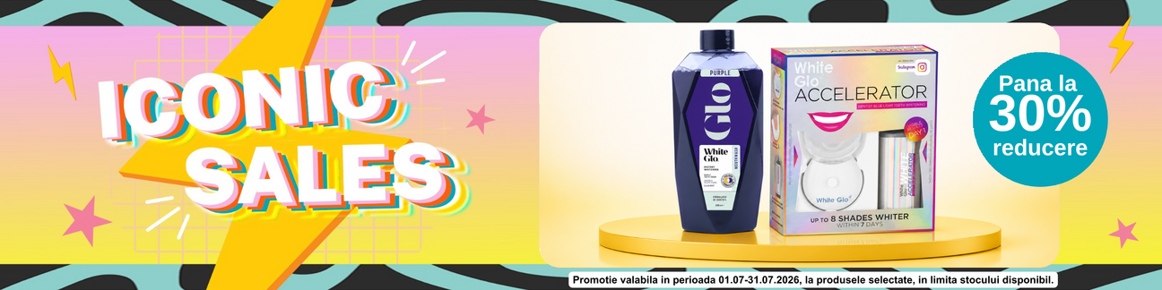 Promotie cu pana la 30% reducere la White Glo - Iconic Sales