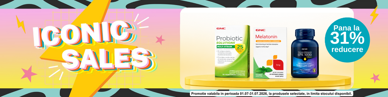 Promotie cu pana la 31% reducere la GNC - Iconic Sales