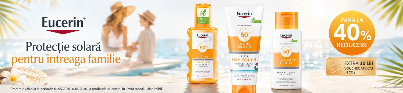 Promotie cu pana la 40% reducere la Eucerin Sun