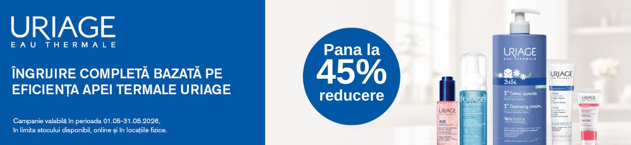 Promotie cu pana la 45% reducere la Uriage