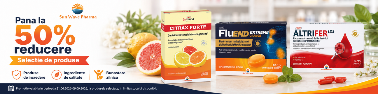 Promotie cu pana la 50% reducere la Sun Wave Pharma