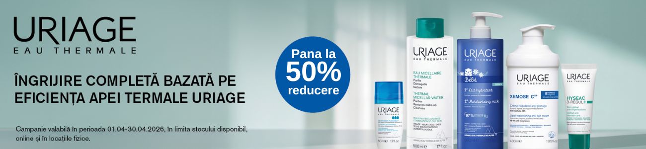 Promotie cu pana la 50% reducere la Uriage