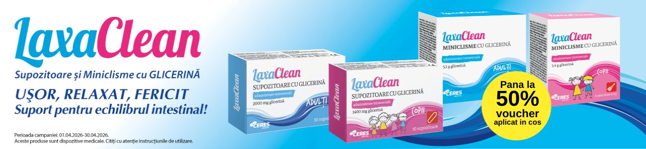 Promotie cu pana la 50% voucher aplicat in cos la Laxaclean si Nosko