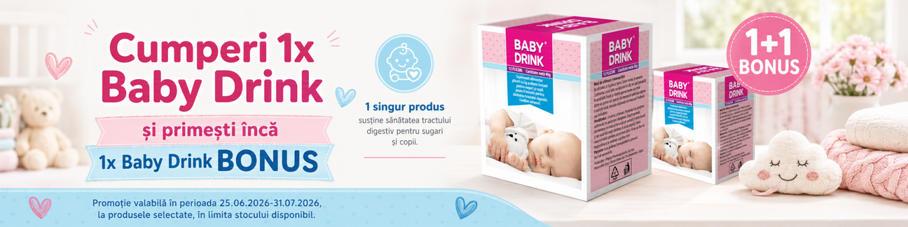 Promotie cu produs bonus Baby Drink