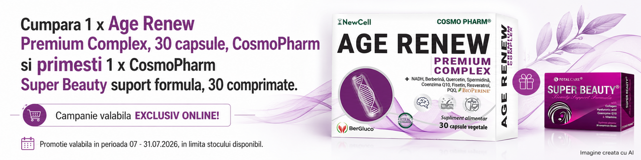 Promotie cu produs bonus la CosmoPharm Age Renew