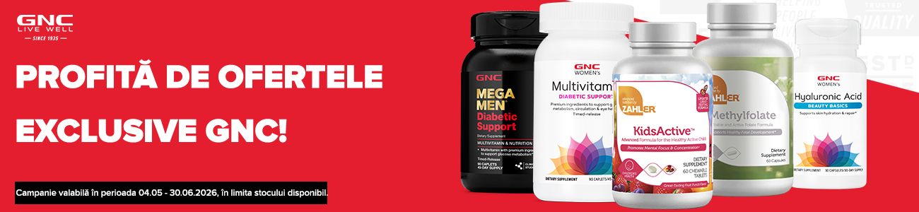 Promotie cu produs bonus la GNC