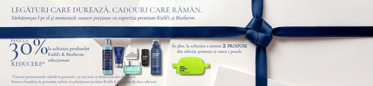 Promotie cu produs bonus la Kiehls si Biotherm