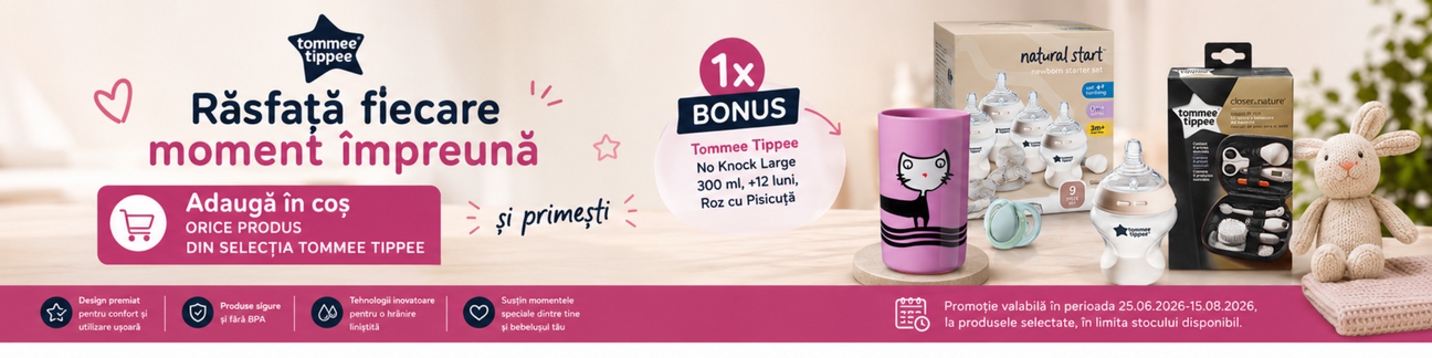 Promotie cu produs bonus la Tommee Tippee