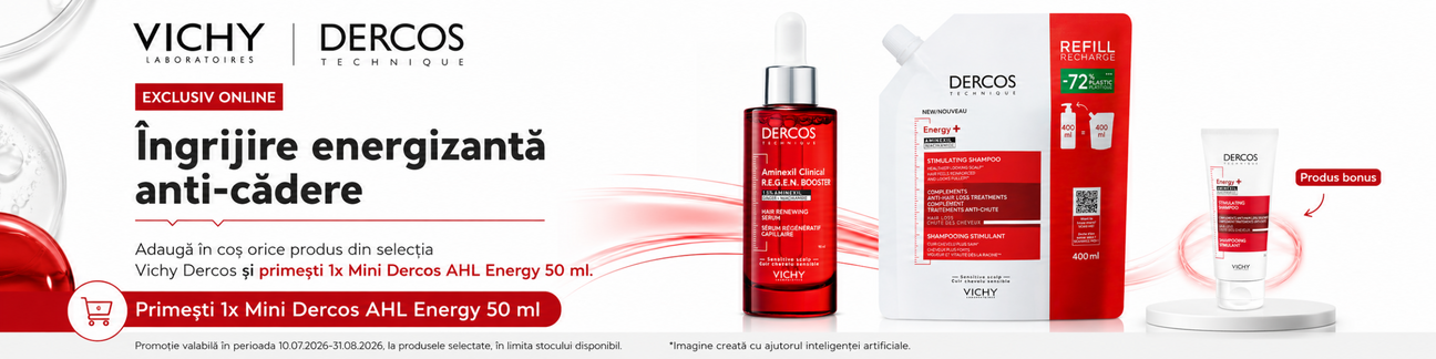 Promotie cu produs bonus la Vichy Dercos