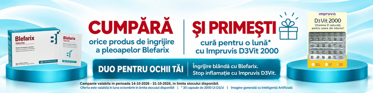 Promotie cu produs promotional la Blefarix